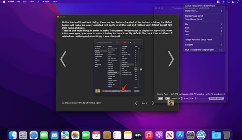 Transparent Teleprompter 2.02