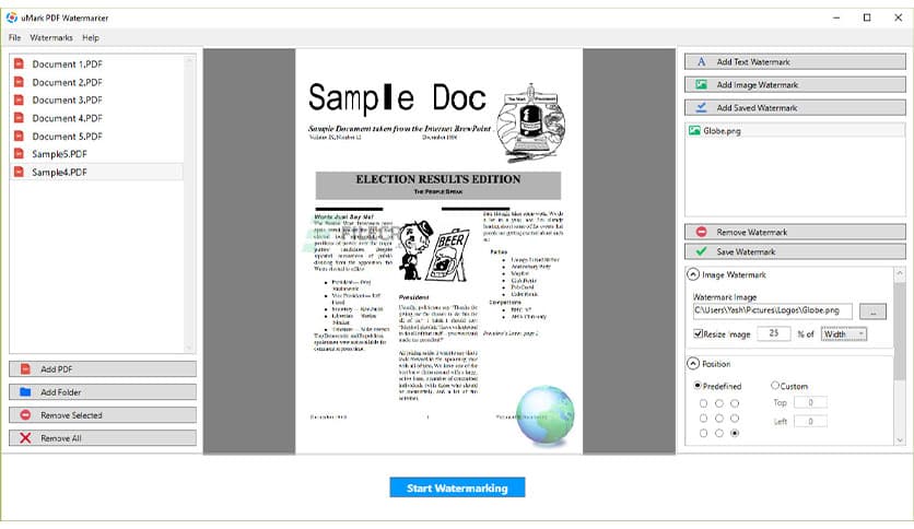 Uconomix uMark PDF Watermarker Professional 1.2