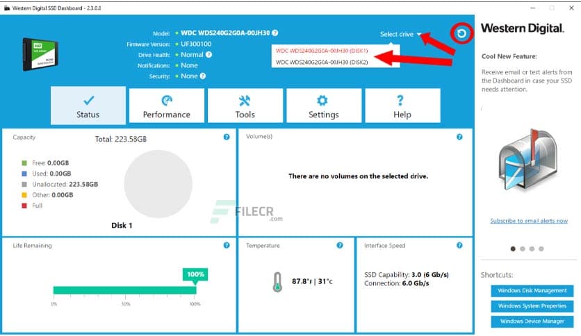 Western Digital WD SSD Dashboard 7.0.2.3