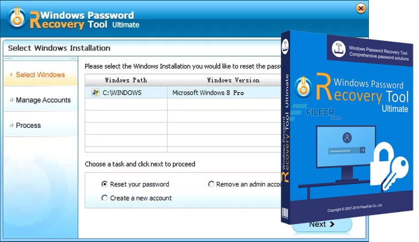 Windows Password Recovery Tool Ultimate 8.5.0.5